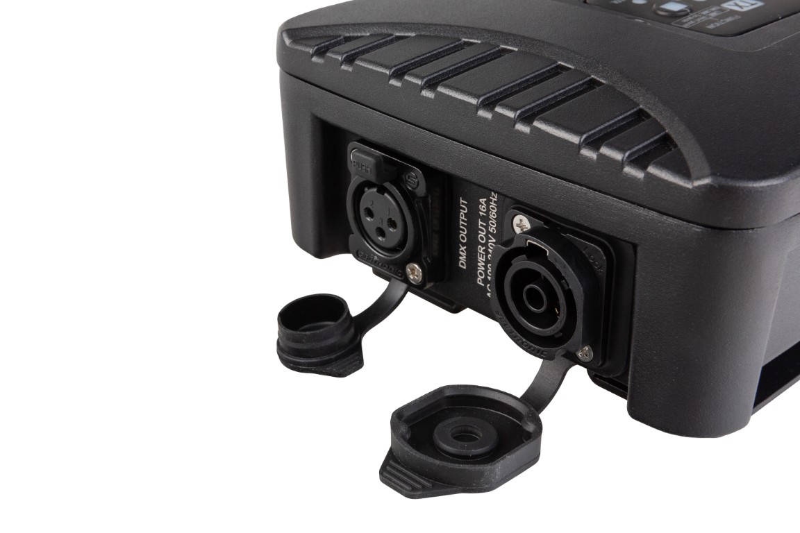 IP65 draadloze DMX-transceiver (zender + ontvanger) voor buitentoepassingen, compatibel met zowel LumenRadio® als Wireless Solution®. Robuuste behuizing voor vaste installatie en podiumtoepassingen. - WTR-DMX TRANSCEIVER IP Mk2