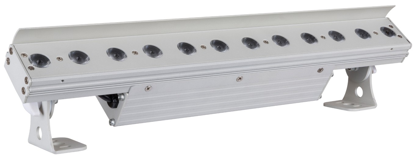 Krachtige indoor led-projector, perfect voor het oplichten van wanden & muren. 48cm lange behuizing, voorzien van 12 leds en 2 aanstuurbare secties. - LDP-COLORSTRIP 12FC