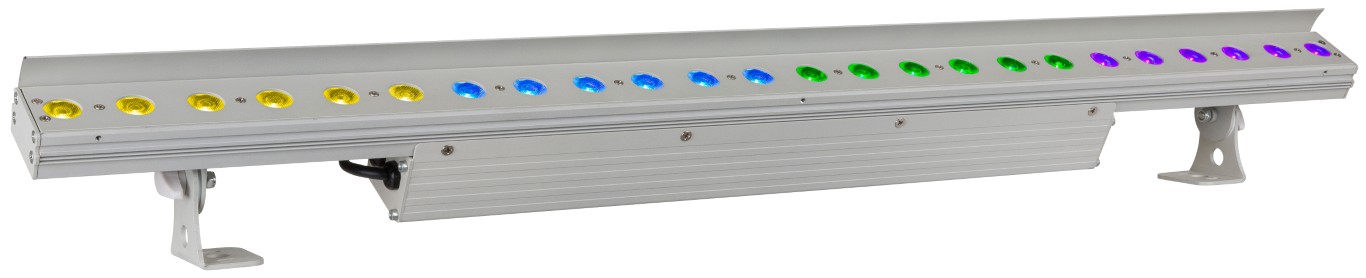Krachtige indoor led-projector, perfect voor het oplichten van wanden & muren. 96 cm lange behuizing, voorzien van 24 leds en 4 aanstuurbare secties. - LDP-COLORSTRIP 24FC