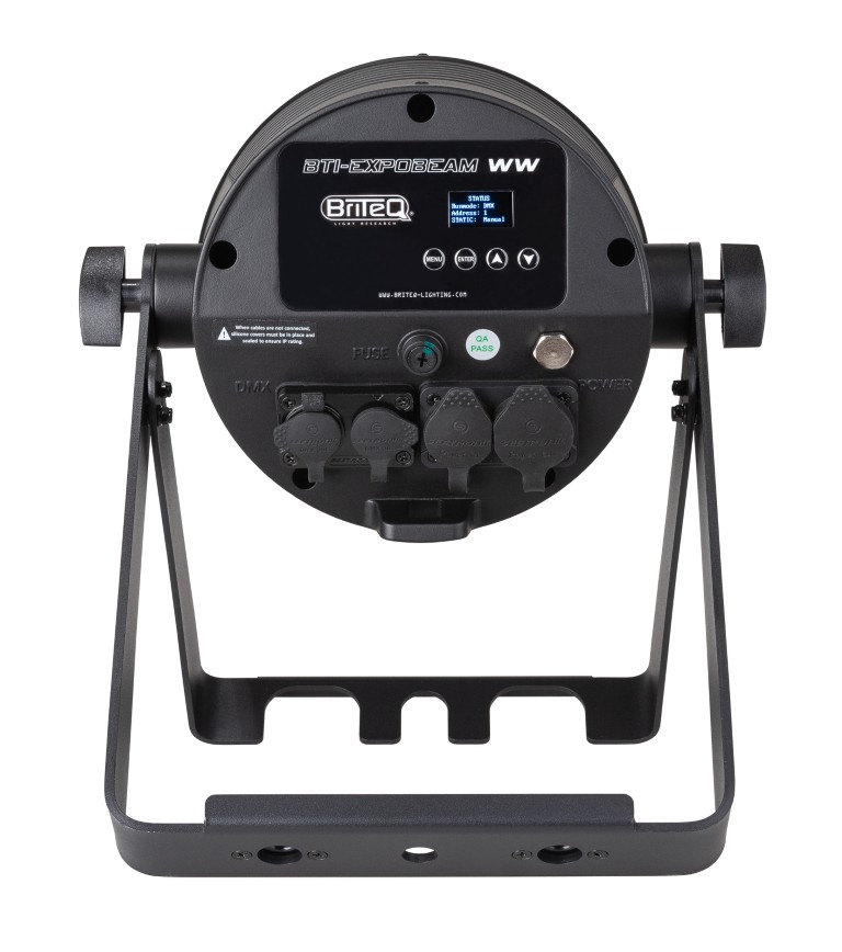 Krachtige IP65 witte COB-projector (3000K) met een stralingshoek van 15°, perfect voor het verlichten van indoor en outdoor beursstanden! Vervanger voor energieverslindende 