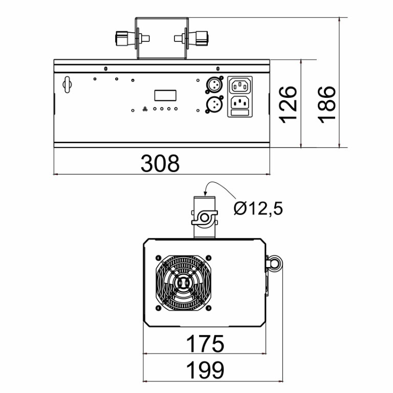 Achtergrondprojector met meerdere effecten, op basis van 100W LED - DELUSION