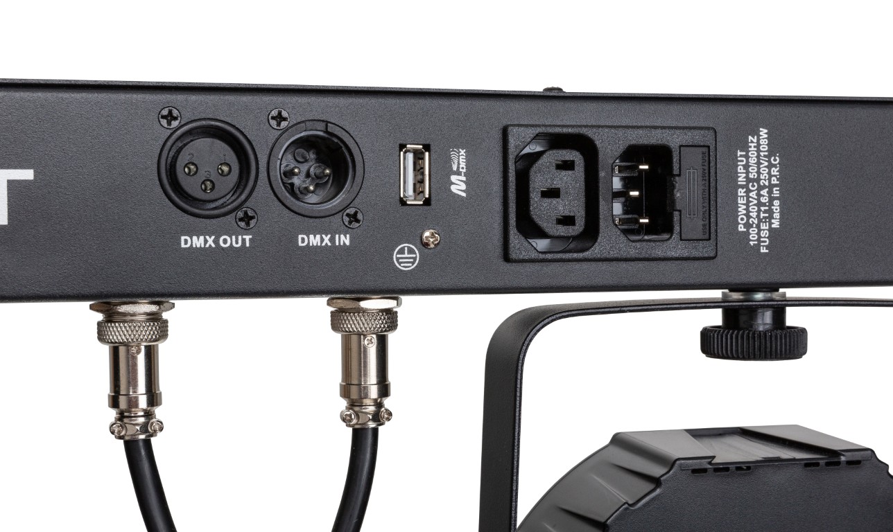 Een complete kant-en-klare licht set voor al uw evenementen en feesten: een compacte 4BAR, draadloze voetcontroller, lichtstatief en draagtassen - LIVESET 2