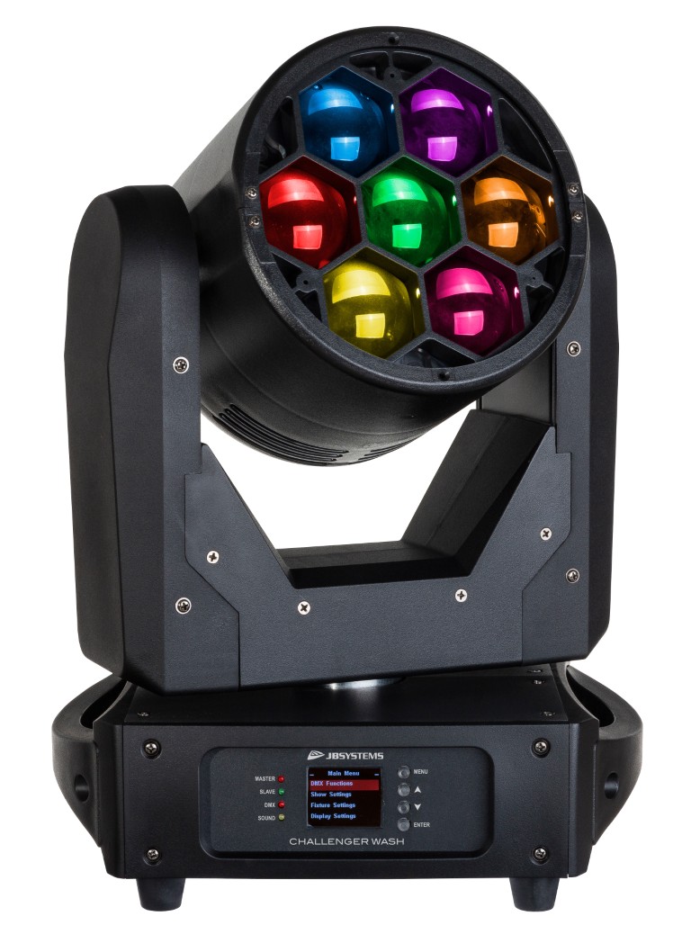 Krachtige, maar budgetvriendelijke 7x40W moving wash met pixelmapping en gemotoriseerde zoom! Ideaal voor DJ's, kleinere theaters en verhuurbedrijven. - CHALLENGER WASH