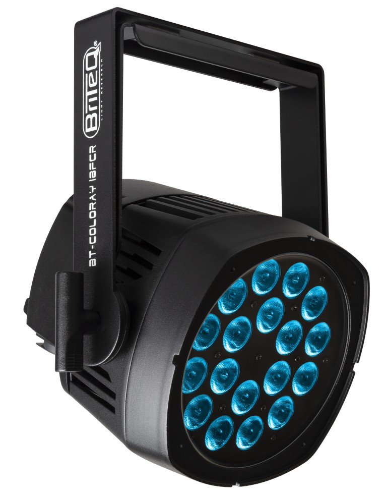 Buitenprojector met 18x8W RGBW leds, 20 ° stralingshoek, Neutrik TRUE1 Powercon-, 5P XLR-connectoren en IP-ventilatorkoeling - BT-COLORAY 18FCR (XLR 5pin)