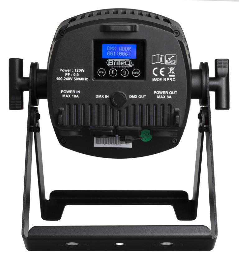 Buitenprojector met 18x8W RGBW leds, 20 ° stralingshoek, Neutrik TRUE1 Powercon-, 5P XLR-connectoren en IP-ventilatorkoeling - BT-COLORAY 18FCR (XLR 5pin)