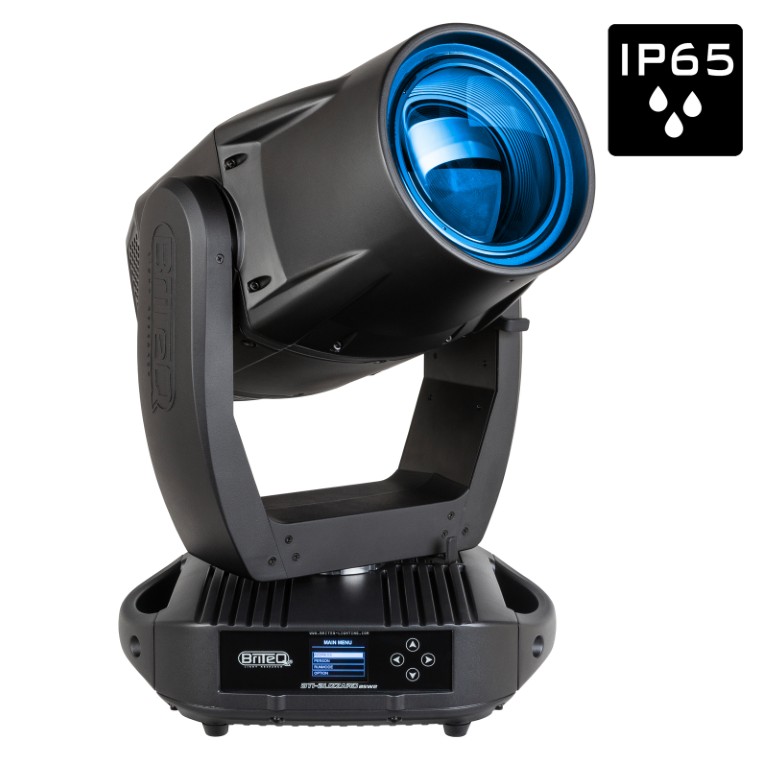 Krachtige IP65 HYBRID 450W LED moving head. Geluidsarme werking: perfect voor zowel binnen als buiten! - BTI-BLIZZARD BSW2