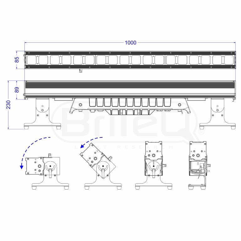 Een veelzijdige outdoor 1m lange LED Pixel mapping bar, uitstekend geschikt voor vele verhuurklussen, TV-studio's, concertpodia, discotheken en nog veel meer... - BTI-BEAMBAR18