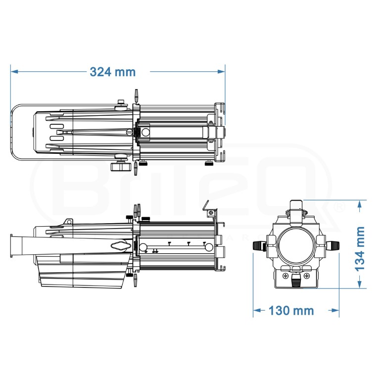 Compacte 40W LED-profielspot, warm wit 3200K & hoge CRI > 90 - BT-PROFILE COMPACT 3200K