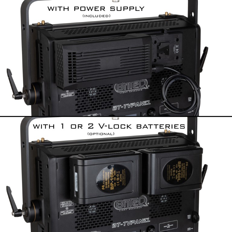 Professionele soft-light met afstembaar wit en mogelijke batterijvoeding voor TV-studio en (droge) buitentoepassingen - BT-TVPANEL TW