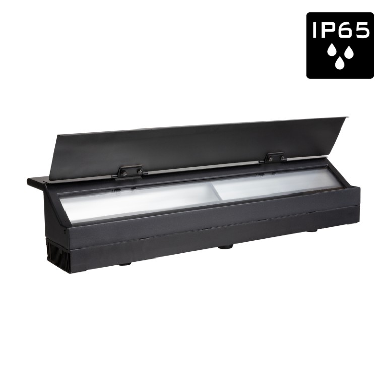 Krachtige IP65 full color LED cyclorama! Kan worden gebruikt voor achtergrond- en voetlicht op zowel binnen- als buitenpodia. - BTI-CYCLO