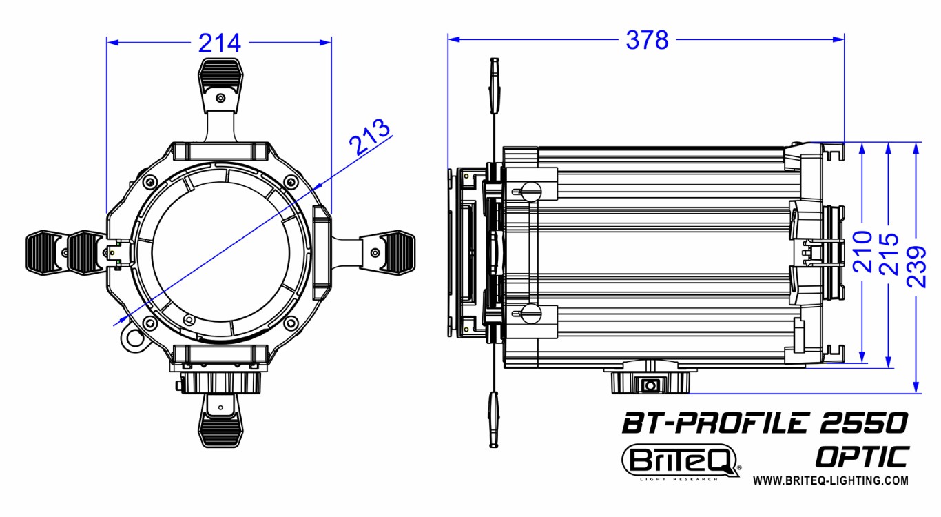 Zoomoptiek 25° tot 50° voor gebruik met de “BT-PROFILE 6C20 ENGINE” - compatibel met “ETC source four” optieken - BT-PROFILE 2550 OPTIC