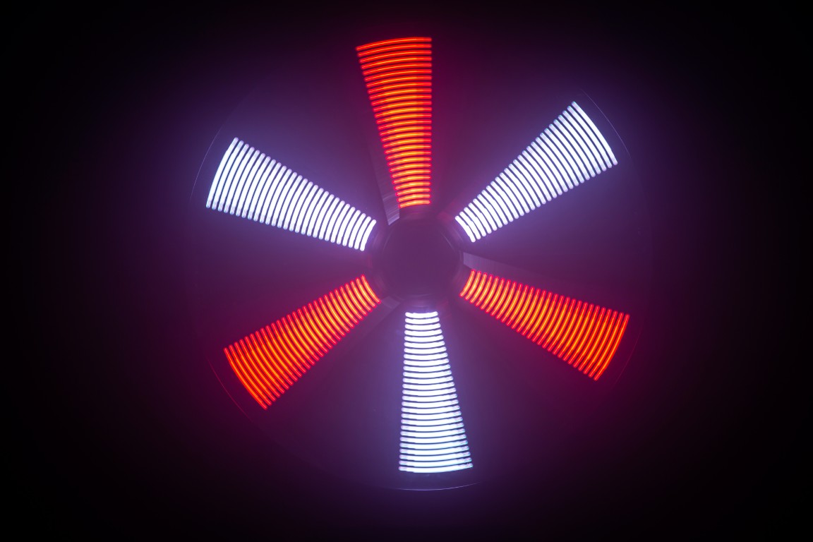Ventilator met LED-EFFECT en hoog vermogen - LED FAN RGB