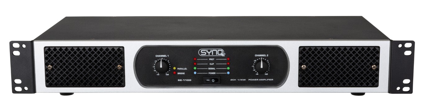 2x 550Wrms CLASS-D versterker, lichtgewicht (slechts 3,85kg) met krachtige basweergave en kristalheldere hoge frequenties. Perfect voor clubs, verhuur, theater, ... - SE-1100