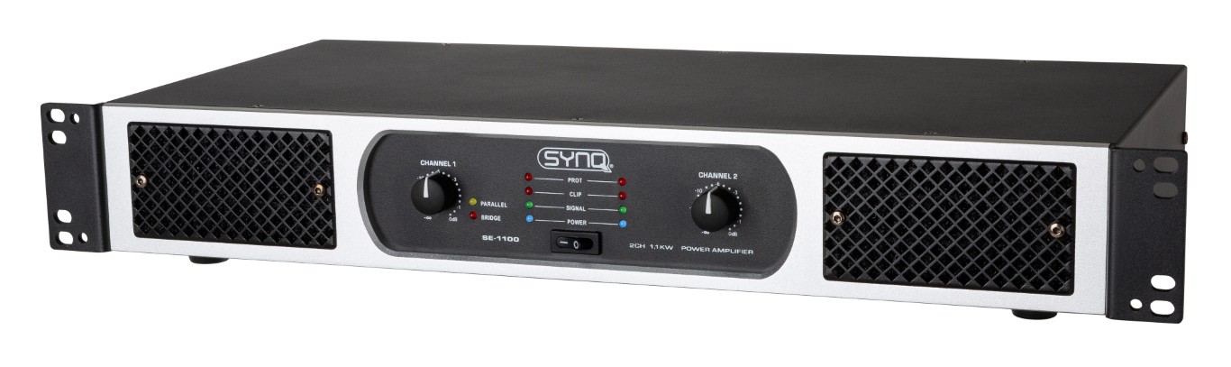 2x 550Wrms CLASS-D versterker, lichtgewicht (slechts 3,85kg) met krachtige basweergave en kristalheldere hoge frequenties. Perfect voor clubs, verhuur, theater, ... - SE-1100