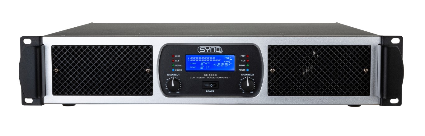 2x 900Wrms CLASS-TD versterker met krachtige basweergave en kristalheldere hoge frequenties. Perfect voor clubs, verhuur, theater, ... - SE-1800