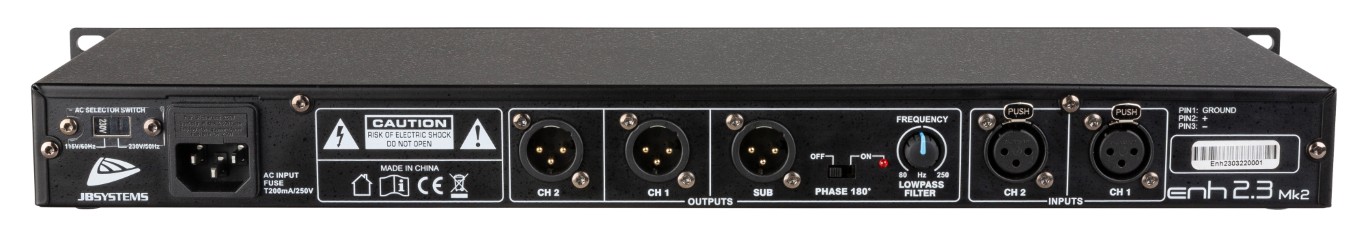 Professionele multiband geluidsversterker met ruimtelijke stereoprocessor en mono subwooferuitgang - ENH 2.3 Mk2