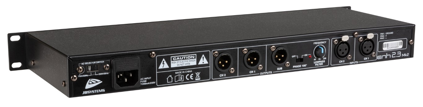 Professionele multiband geluidsversterker met ruimtelijke stereoprocessor en mono subwooferuitgang - ENH 2.3 Mk2