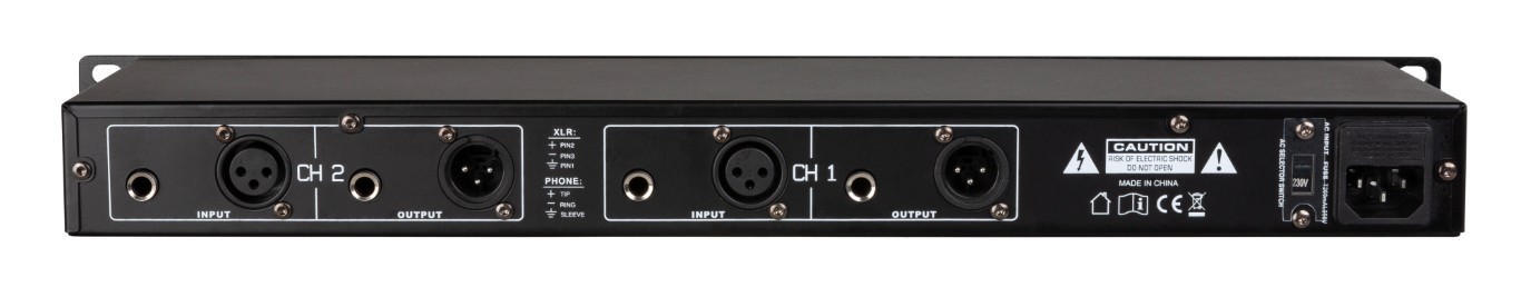 2x 15-bands grafische equalizer (+/-12dB) - GEQ215
