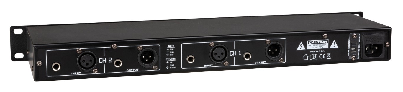 2x 15-bands grafische equalizer (+/-12dB) - GEQ215