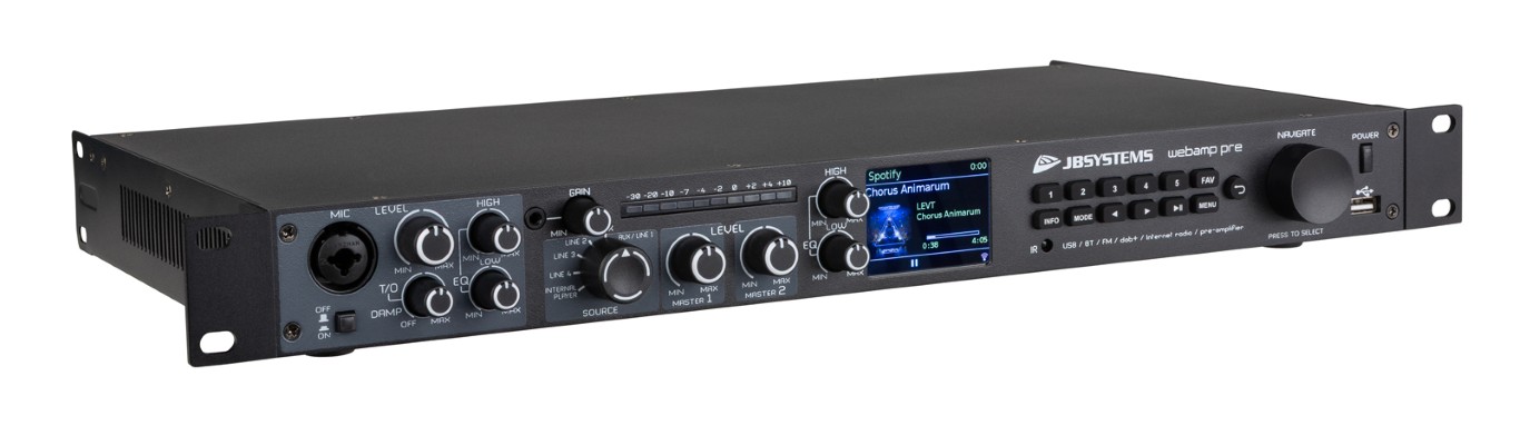 Allround audio-oplossing met INTERNETRADIO + DAB+/FM-radio + SPOTIFY connect + USB-speler + BLUETOOTH in een compacte 19
