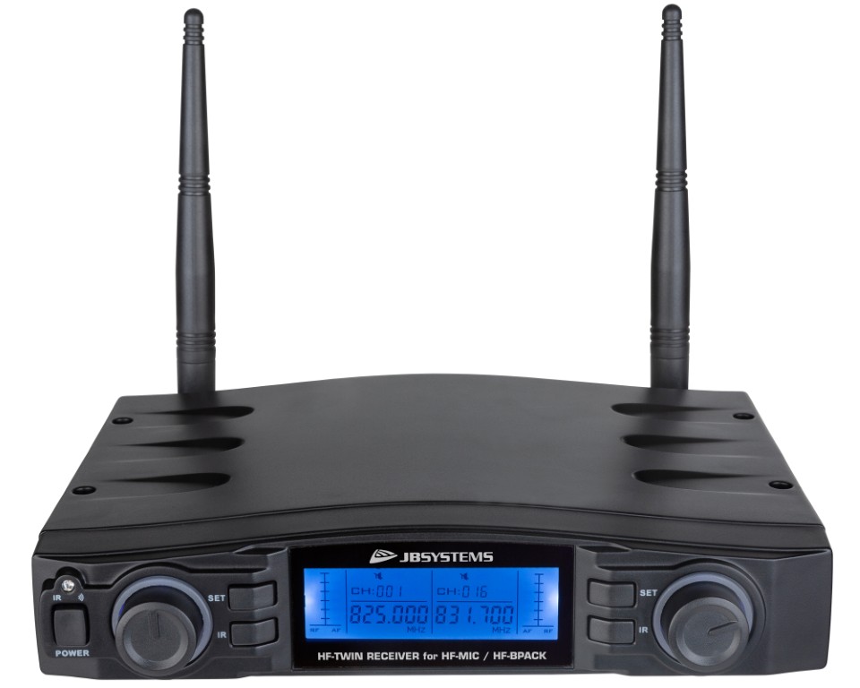 Dubbele draadloze microfoonontvanger te combineren met HF-MIC en/of HF-BPACK - HF-TWIN RECEIVER