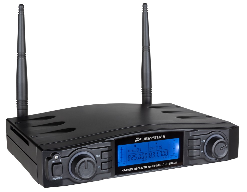 Dubbele draadloze microfoonontvanger te combineren met HF-MIC en/of HF-BPACK - HF-TWIN RECEIVER