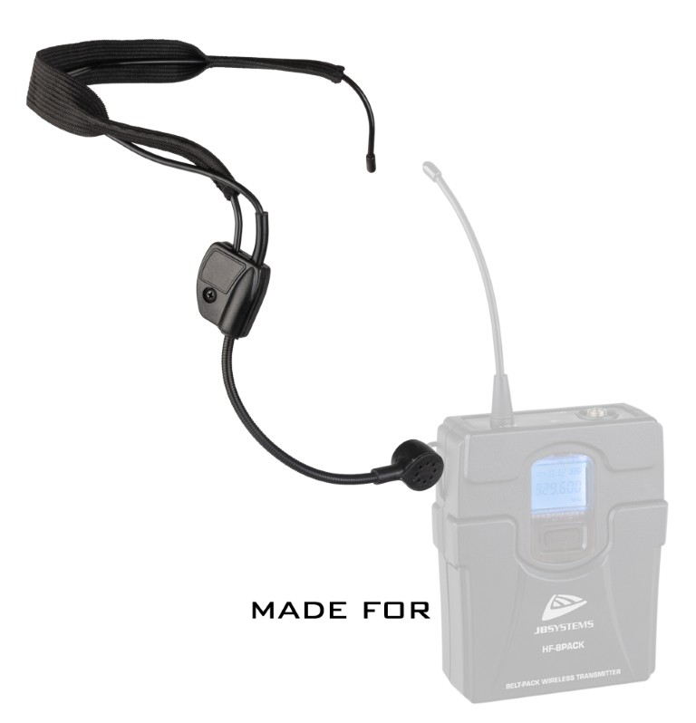 Zeer robuuste headset-condensatormicrofoon met vergrendelbare mini-jack voor gebruik met de HF-BPACK - HF-HEADSET FITNESS