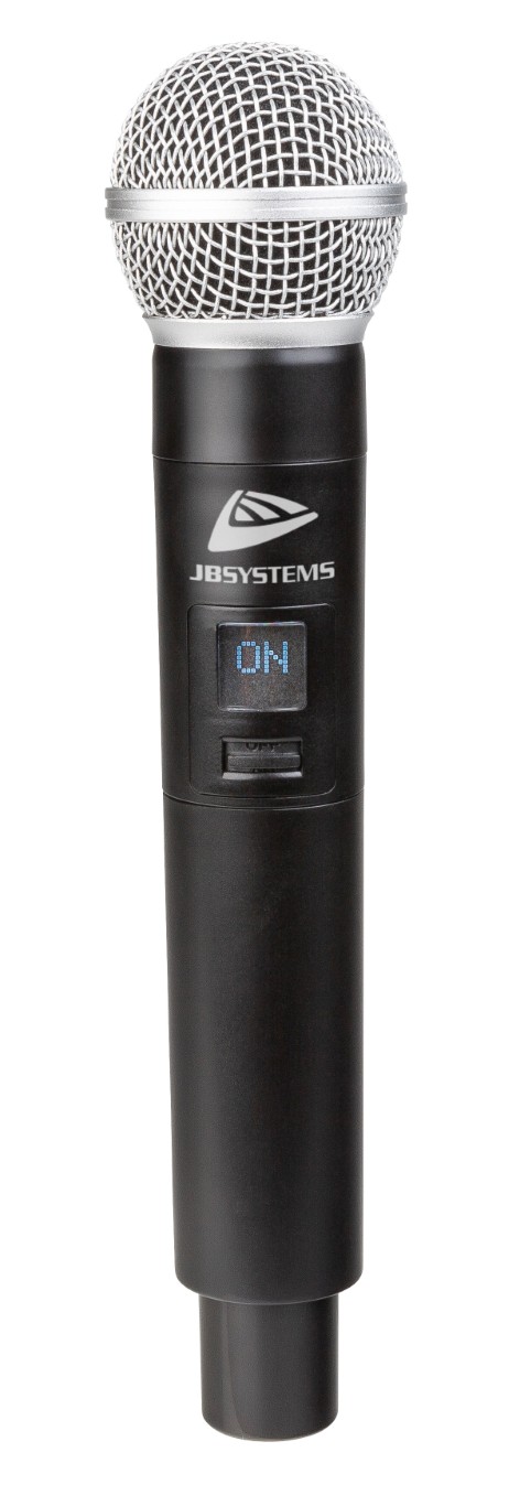 Eenvoudig, plug en play, draadloos 2,4GHz dubbel handmicrofoonsysteem: 2 microfoons en 1 ontvanger - WMIC-2.4G TWIN