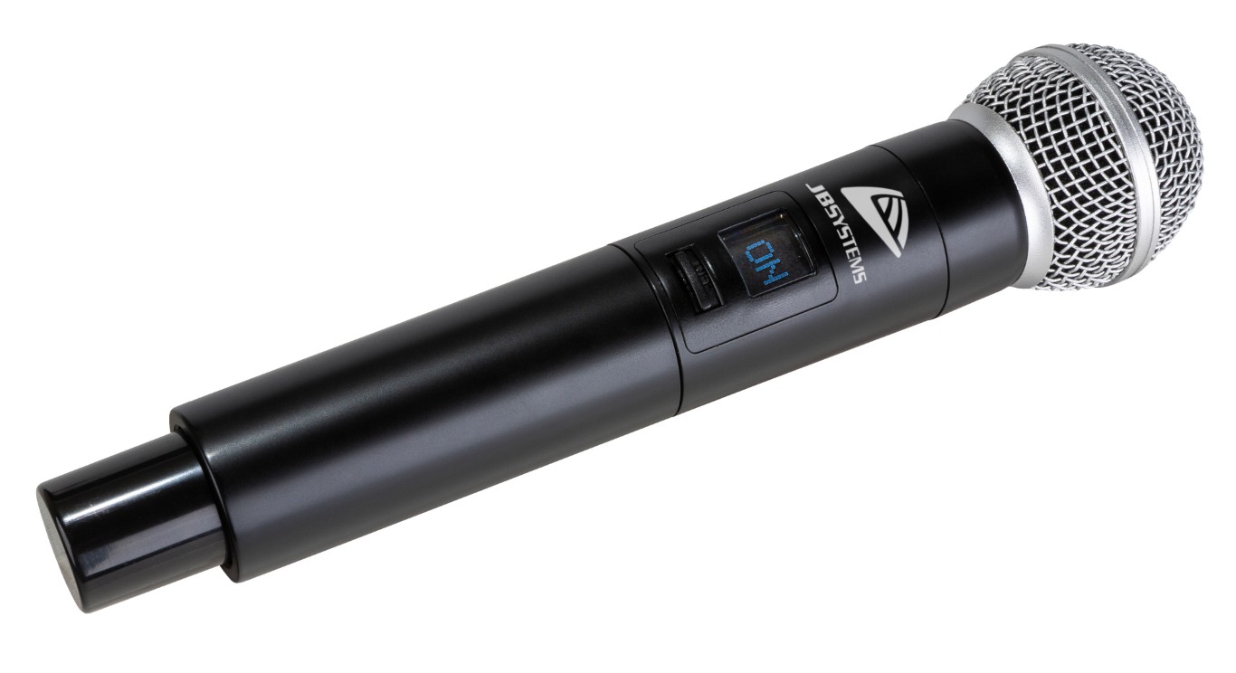 Eenvoudig, plug en play, draadloos 2,4GHz dubbel handmicrofoonsysteem: 2 microfoons en 1 ontvanger - WMIC-2.4G TWIN