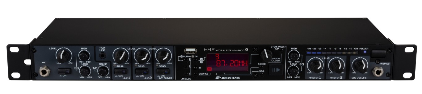 Compacte USB mediaspeler / mixer met ingebouwde Bluetooth® ontvanger - B4.2 MEDIAMIX