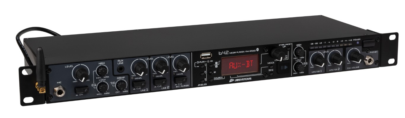 Compacte USB mediaspeler / mixer met ingebouwde Bluetooth® ontvanger - B4.2 MEDIAMIX