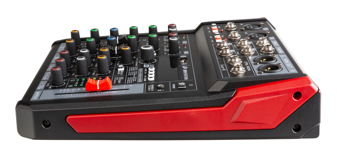 Veelzijdige PA-mixer in een handig compact formaat, 6 ingangen / 4 kanalen - LIVE-6