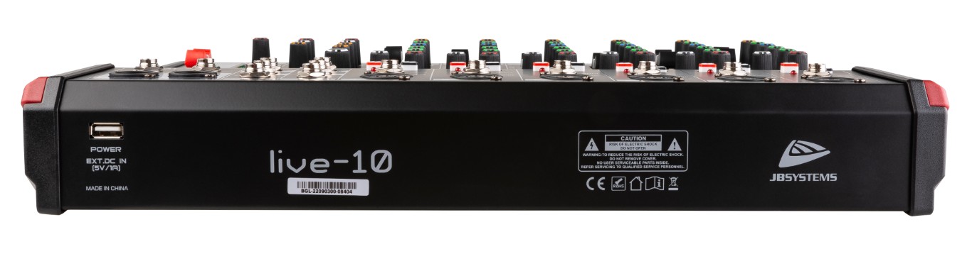 Veelzijdige PA-mixer in een handig compact formaat, 10 ingangen / 8 kanalen - LIVE-10