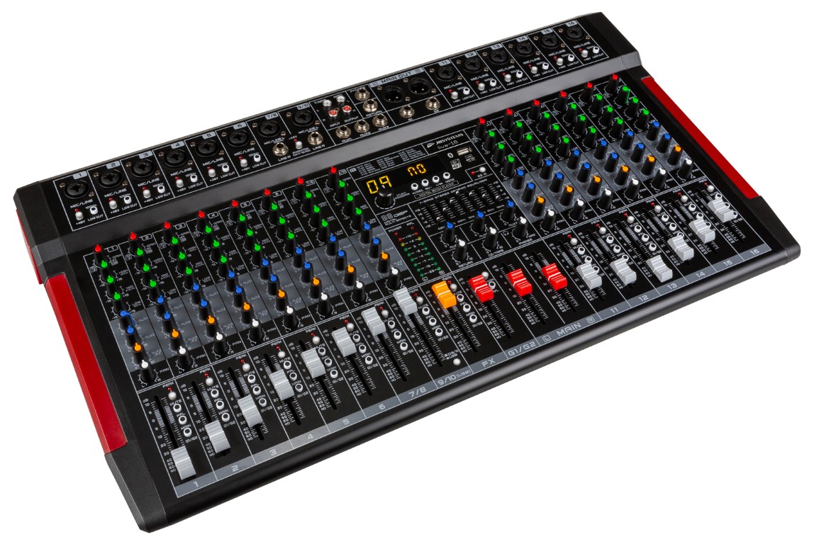 Veelzijdige PA-mixer met uitstekende prijs-kwaliteitverhouding, 16 ingangen / 14 kanalen - LIVE-16