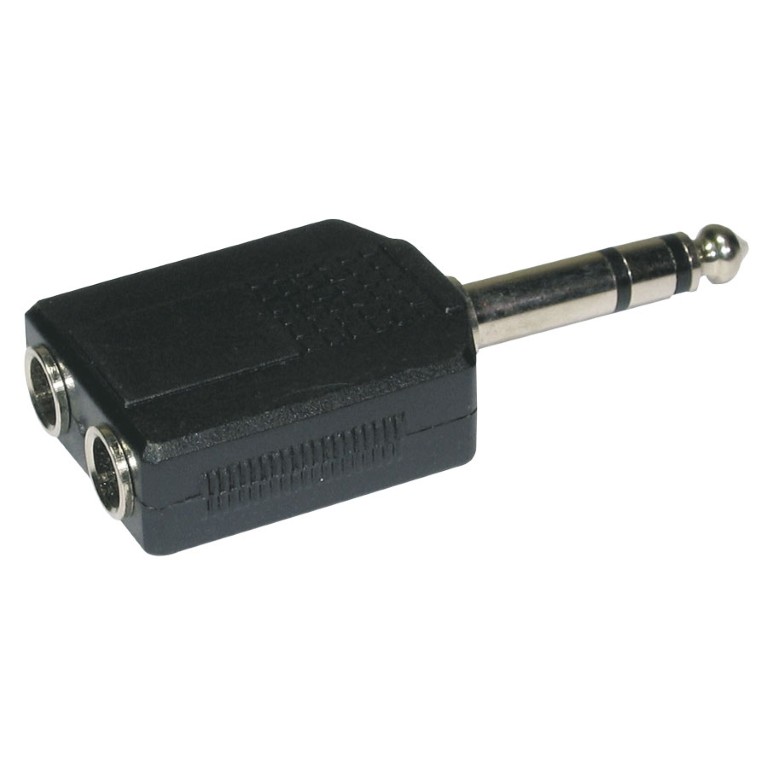 Adapter 2x vrouwelijke Jack 6.35 / 1x mannelijke Jack 6.35 - ADAPT850