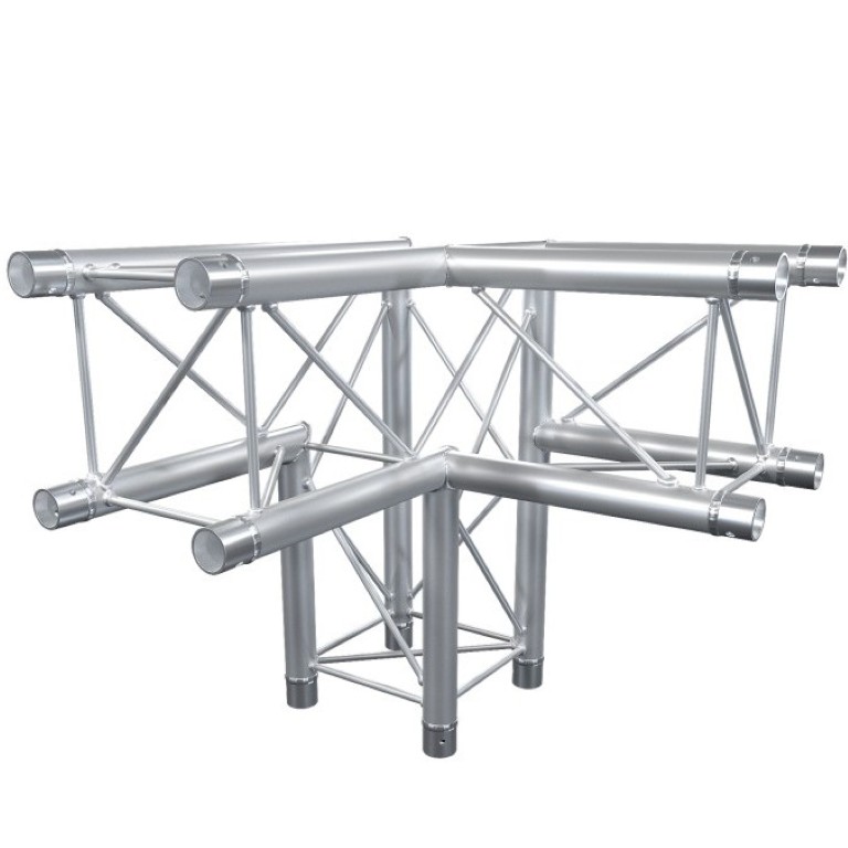 Quatro hoek 220mm - 3 richtingen - 90° - 50cm - Montagekits inbegrepen - DECO22Q-AG02
