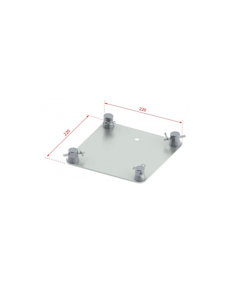Quatro 220 bodemplaat voor DECO22Q met connectoren - DECO22Q-EM-B1