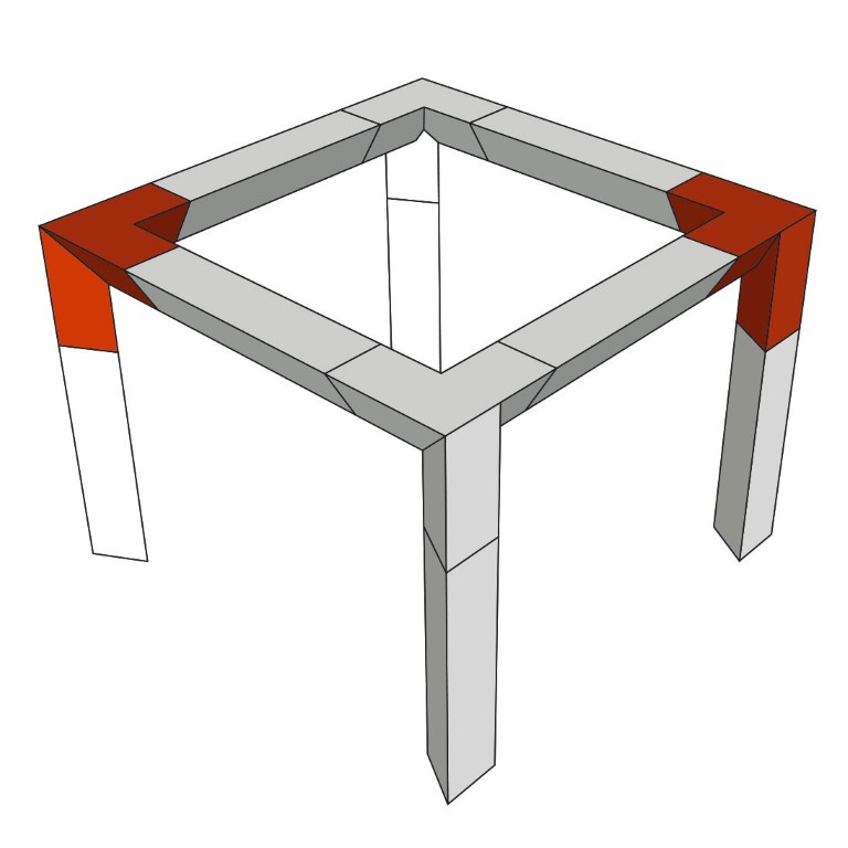 TRIO220 Hoekverbinding - 3 richtingen - 90° - 50cm - Montagekits inbegrepen - DECO22T-AG02