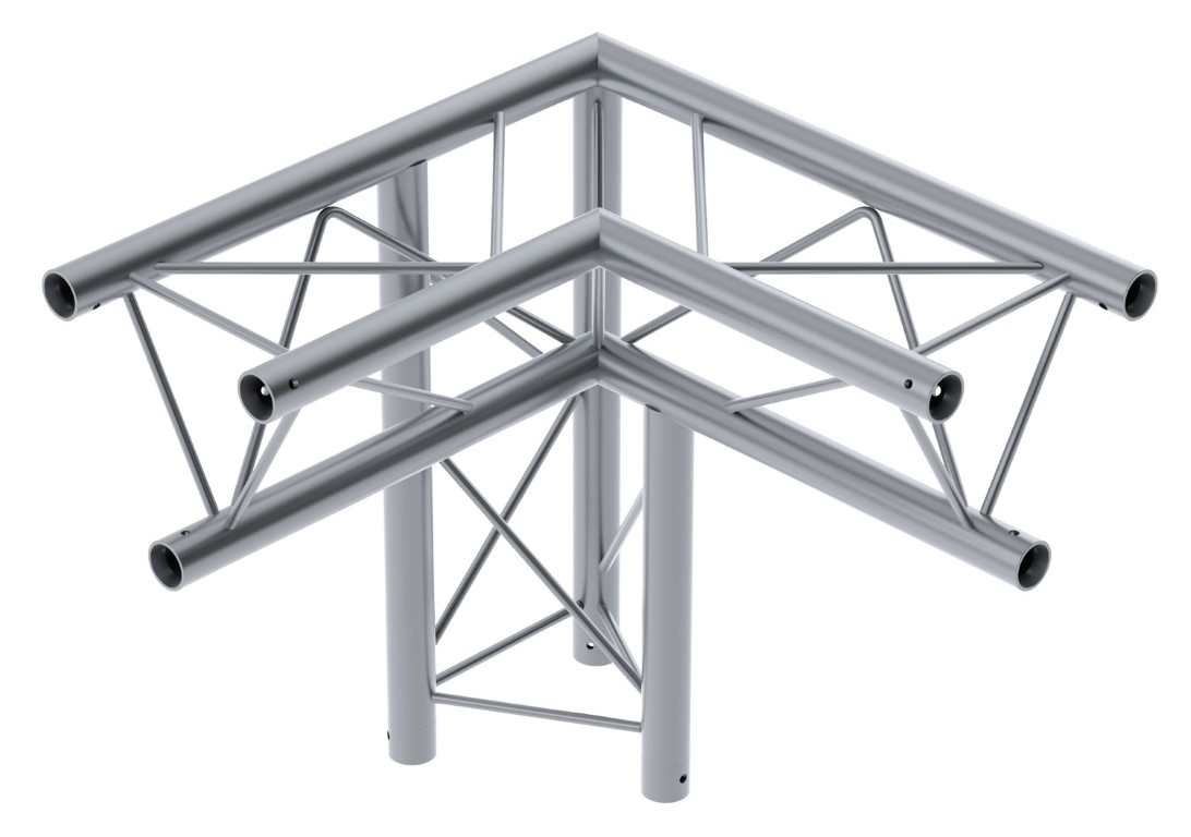 TRIO220 Hoekverbinding - 3 richtingen - 90° - 50cm - links - Montagekits inbegrepen - DECO22T-AG03