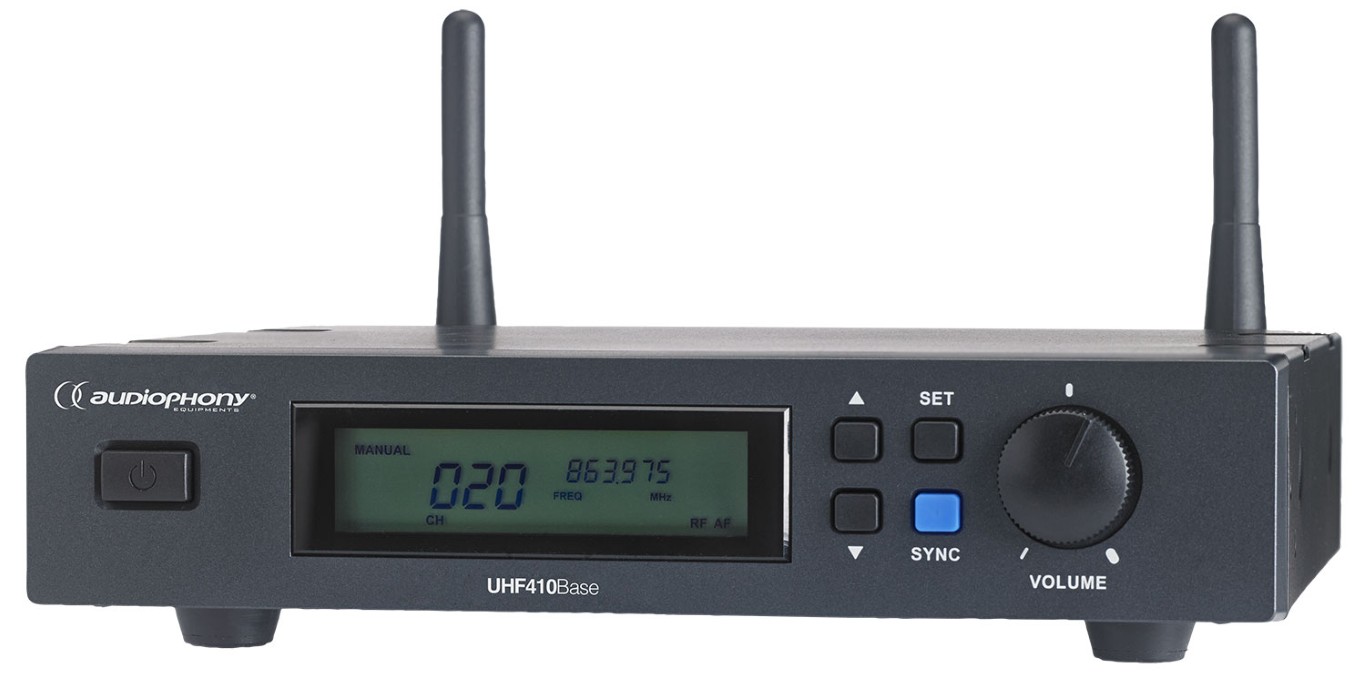 UHF True Diversity ontvanger met automatische scanfunctie en transportkoffer - 800MHz - UHF410-Base-F8