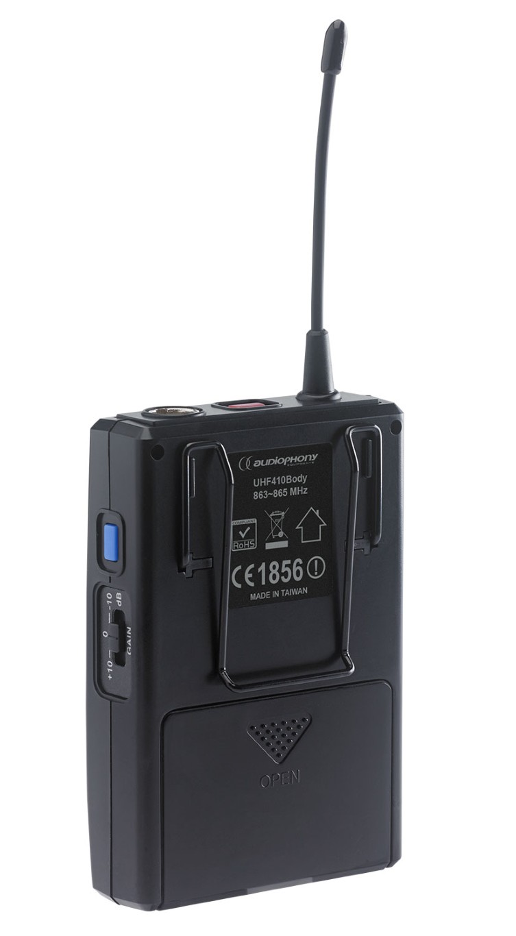 Bodypack True Diversity zender - 800MHz - UHF410-Body-F8