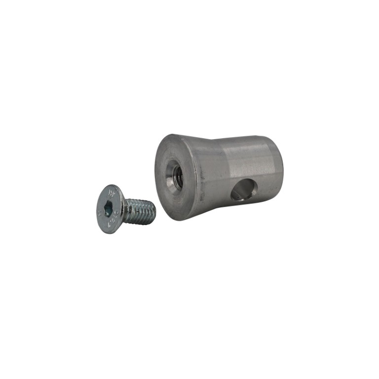 Conische half koppeling voor 50mm buis – M10 schroef - 1/2MANCH-M10