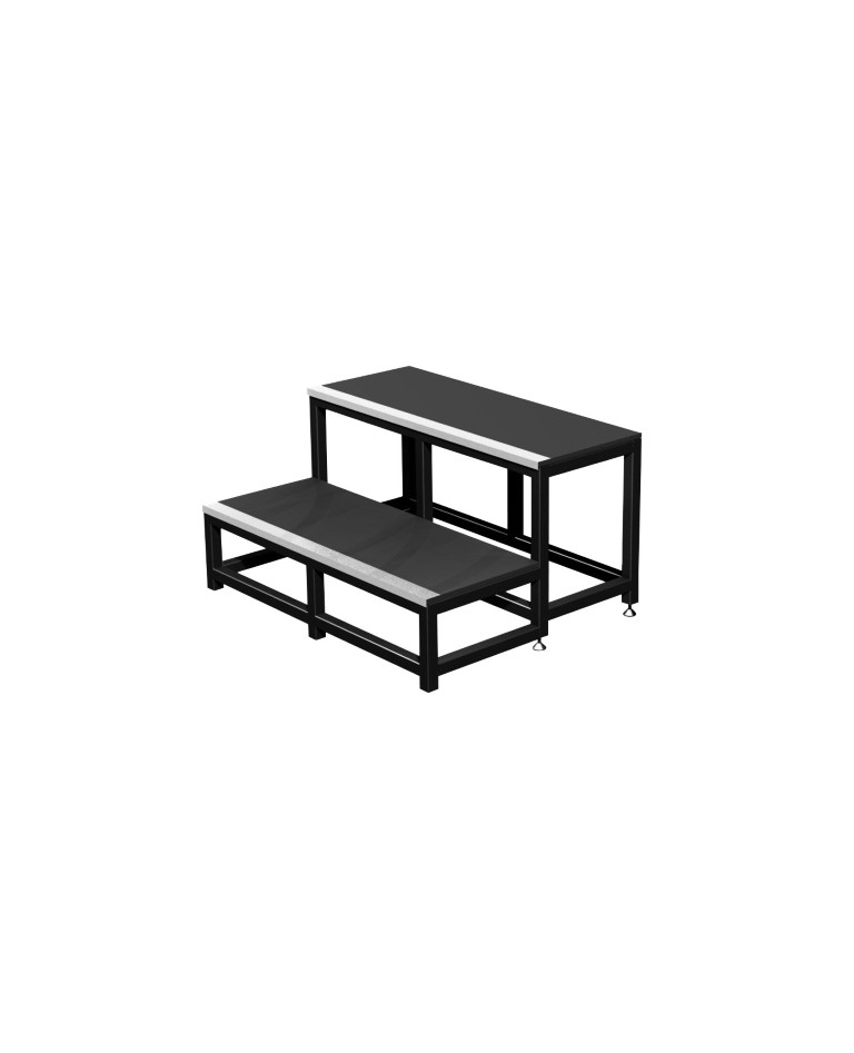 Modulaire trap: 2 treden, hoogte 20cm + 40cm - PLT-stm40