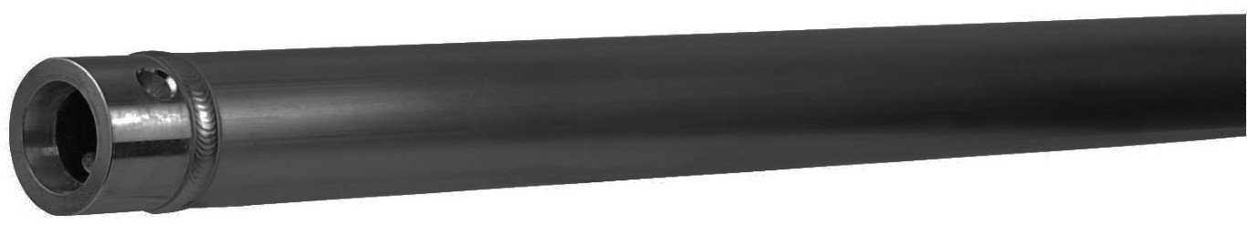 Aluminium buis - Diameter: 50mm - Lengte: 100cm - Zwart - Conische koppeling inbegrepen - UNO-100B