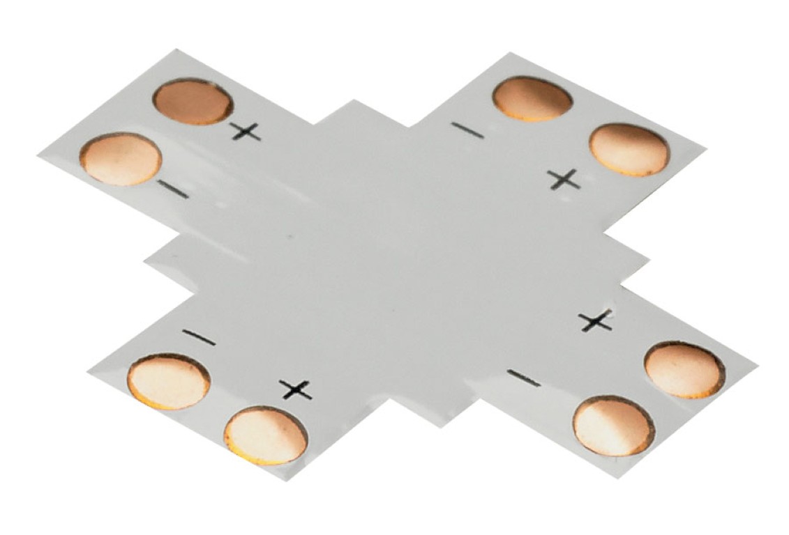 X-connector voor monochrome Ledstrip - 10mm - XCO-2
