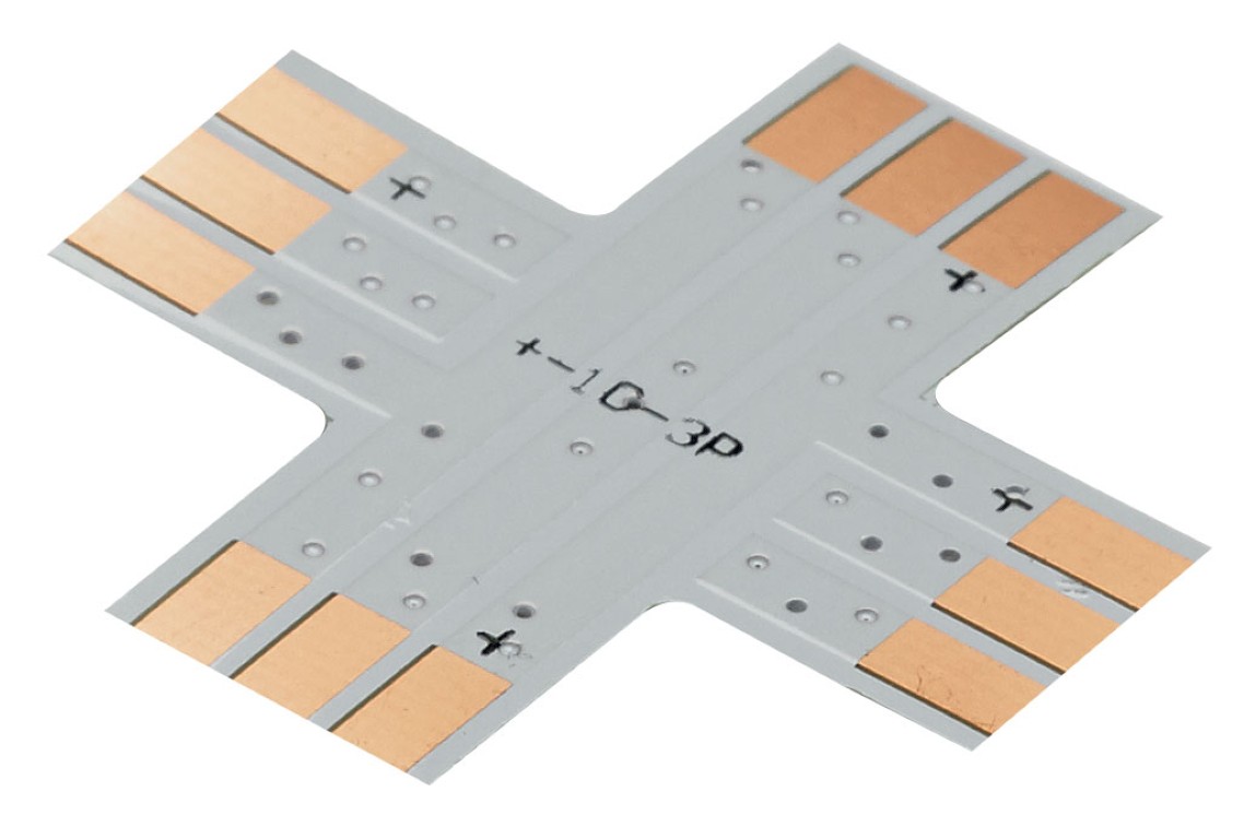X-connector voor tweekleurige ledstrips - 10mm - XCO-3