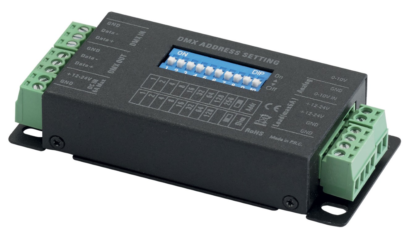 DMX Driver - 1 kanaal - 12-24VDC - max. 6A - TAPEDRIVER-1