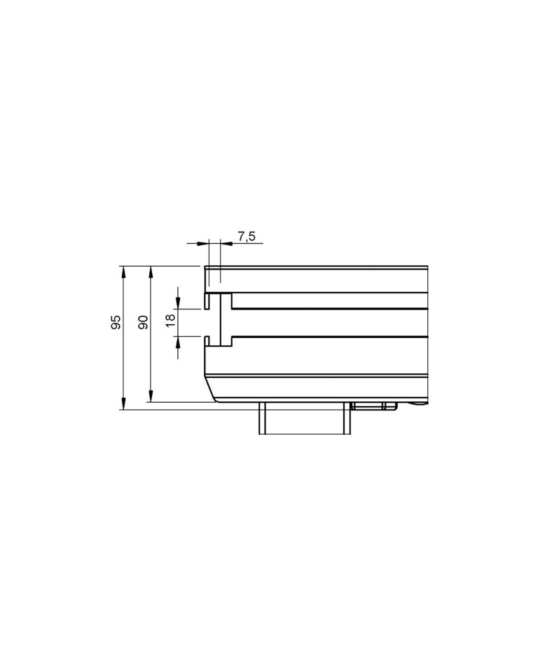 Platform 2m x 0,5m antislip 750kg/m² - PLTS-2x0,5