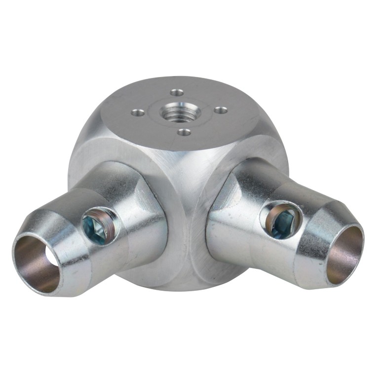 Hoek voor 50mm UNO buis + 2 x 1/2 manchet + pen - UNO-AG01v2