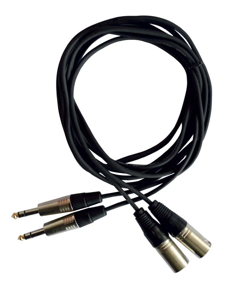 2x mannelijke XLR / 2x mannelijke stereo Jack kabel - 1.5m - CL-41/1.5